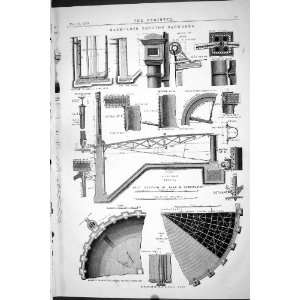  1870 GASHOLDER BECKTON GASWORKS HALF SECTION TANK 