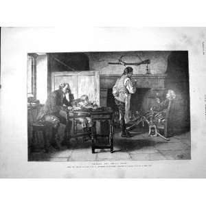    1894 Men Meeting Table Little Boy Claret Wine Beer