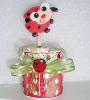 LADY BUG DIAPER CUPCAKES BABY SHOWER CAKES GIFT FAVOR  