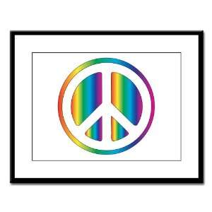  Large Framed Print Chromatic Peace Symbol 