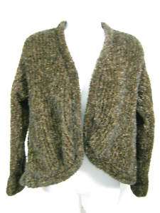 RICO Brown Knit Cardigan Sweater Top M  