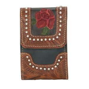  Western Leather PDA/Cell Phone Holder   Roses Are Red 