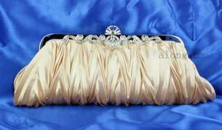   Blue Silver Ivory Pink Apricot Red Party Evening Clutch Handbag Purse