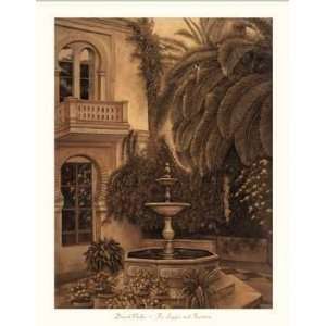  Loggia And Fountain Poster Print