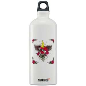  Sigg Water Bottle 1.0L Love Flaming Heart with Angel Wings 