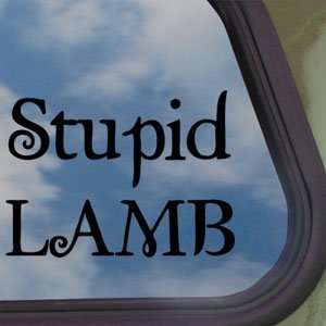 Twilight Edward Cullen Bella Swan Stupid Lamb Black Decal Sticker 