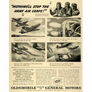  1942 Ad Oldsmobile General Motors Army Air Force WWII War 