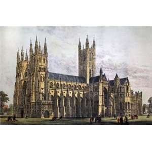  Canterbury Cathedral Large Etching , Topographical 