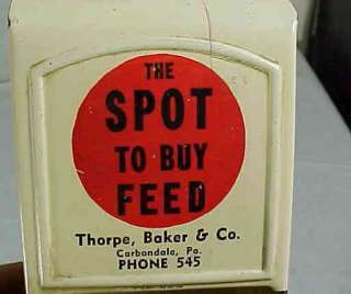 THORPE BAKER FEED CO CARBONDALE PA MATCH HOLDER  