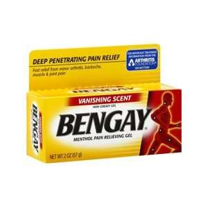  Bengay Menthol Pain Relieving Gel Vanishing Scent 2.66oz 