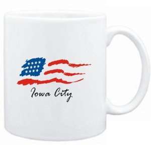    Mug White  Iowa City   US Flag  Usa Cities