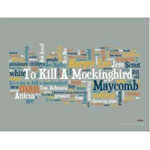  To Kill a Mockingbird Word Cloud Poster