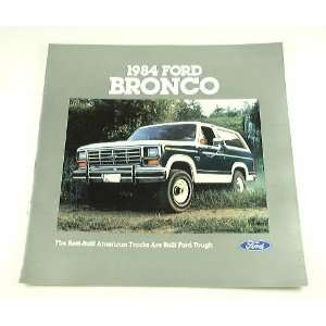  1984 84 Ford BRONCO Truck BROCHURE XLT Standard 4wd 