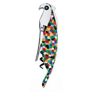  A di Alessi Parrot Sommelier Style Corkscrew, Multi Color 