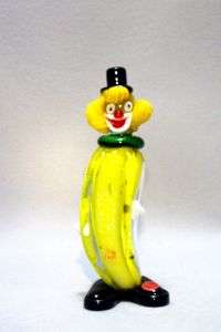 Murano clown yellow hair yellow banana body blk hat  