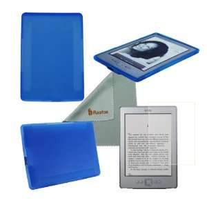  Rasfox Blue TPU Gel Skin Cover Case + Anti Galre Screen 