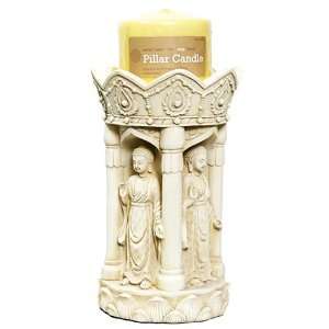  Four Buddha Pillar Candle Holder   O 144S 