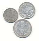 MEXICO 20 CENTAVOS SILVER COINS 1905,1906,1907 (BOTH T