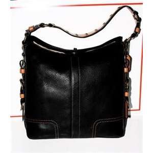   Large Black Pebbled Leather HOBO Bag Purse Handbag