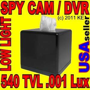 Battery Powered Tissue Box Hidden Video Spy Cam Camera/Recorder 