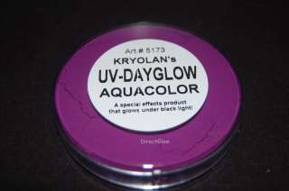 Kryolan UV Dayglow AquaColor Eyeshadow Make Up  Violet  722301710401 