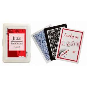  Wedding Favors Red Winter Theme Personalized Playing Card 