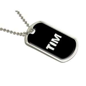  Tim   Name Military Dog Tag Luggage Keychain Automotive