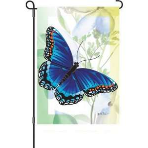  Sapphire Butterfly Garden Flag   12 X 18 Garden Flag 