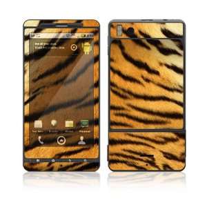 Tiger Skin Protector Skin Decal Sticker for Motorola Droid X Cell 