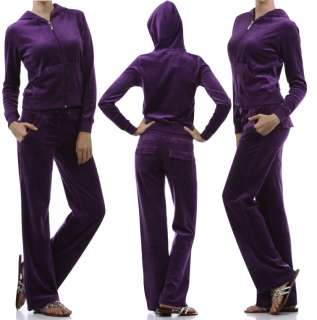 Pick Your Size for A Comfort Purple Velour Tracksuit Sweatsuit Loung 