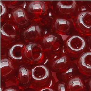  Czech Seed Beads Size 6/0 Translucent Garnet Red (1 Ounce 
