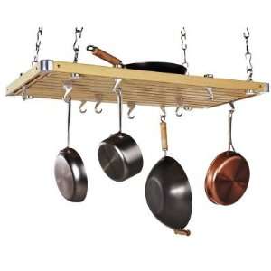  Concept Housewares Wood Rectangular Ceiling Kitchen Pot 