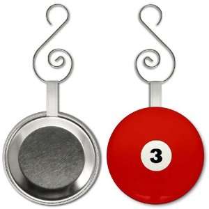  THREE BALL Pool Billiards 2.25 inch Button Style Hanging 
