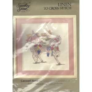 Something Special   Carousel Horse   Linen to Cross Stitch Kit #70036