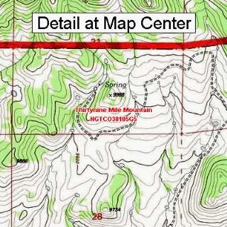 USGS Topographic Quadrangle Map   Thirtynine Mile Mountain, Colorado 