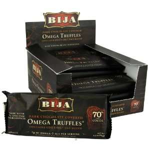 Flora   Bija Omega Truffles 70% Cocoa Dark Chocolate with Cocoa 