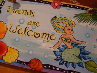   MERMAID Whimsical Nautical Beach Home Tiki Beach Bar Decor   NEW