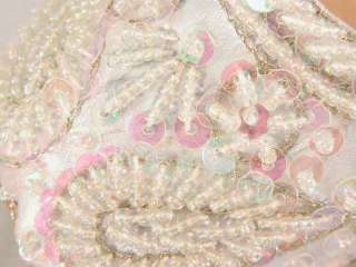 KHUSSA Beaded Sequin Wedding Shoe Bridal Flats IVORY 8  