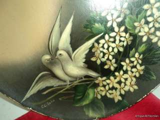 They are painted on delicate, yet sturdy still, thin oval paper mache 