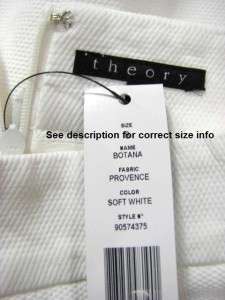 New Theory Botana White Textured Cotton Straight Skirt  