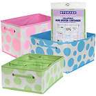 The Home Store   Collapsible Springtime Blue Polka Dot Storage 