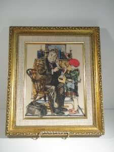 Norman Rockwell The Doctor and the Doll Marvetti Cultured Marble 
