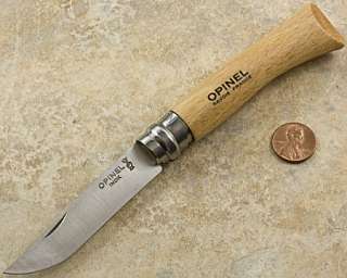 OPINEL No. 7 BEECHWOOD Handle Knife w Lock FRANCE New 00693 Pocket 