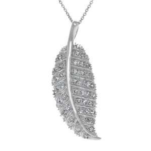  The Break Up Silver CZ Leaf Necklace Emitations Jewelry