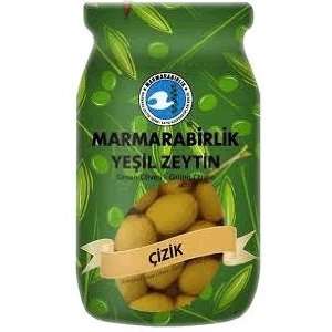 Marmara Birlik Scored Green Olives 14oz  Grocery & Gourmet 