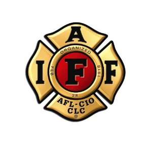  GOLD IAFF Firefighter Logo Sticker 