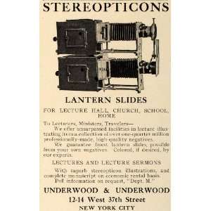   Antique Lantern Slide Overhead Projector Sermon   Original Print Ad