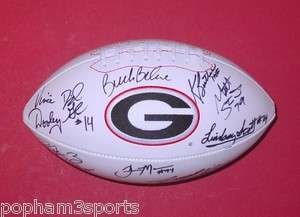 Georgia Bulldogs Greats Signed Football   Vince Dooley,Greene,Pollack 