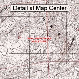  USGS Topographic Quadrangle Map   Agua Caliente Springs 