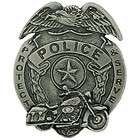 Police Badge Emblem leather jacket vest, biker pin